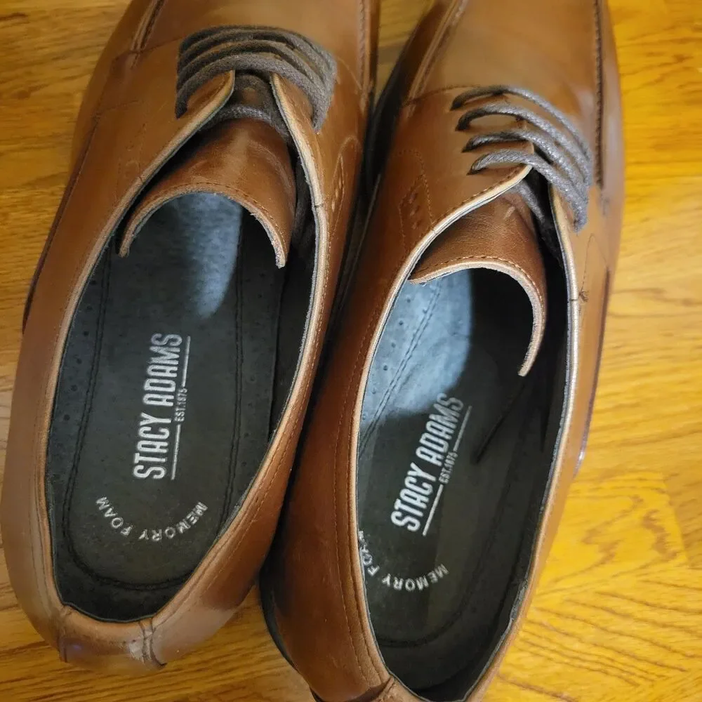 Stacy Adams Logan Cognac Toe 25132-221 Size 8M Men’s